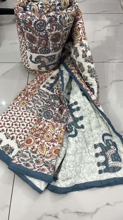 Double Bed 7 by 9 feet Cotton Rajai for Heavy Winter | Jaipuri Cotton Razai