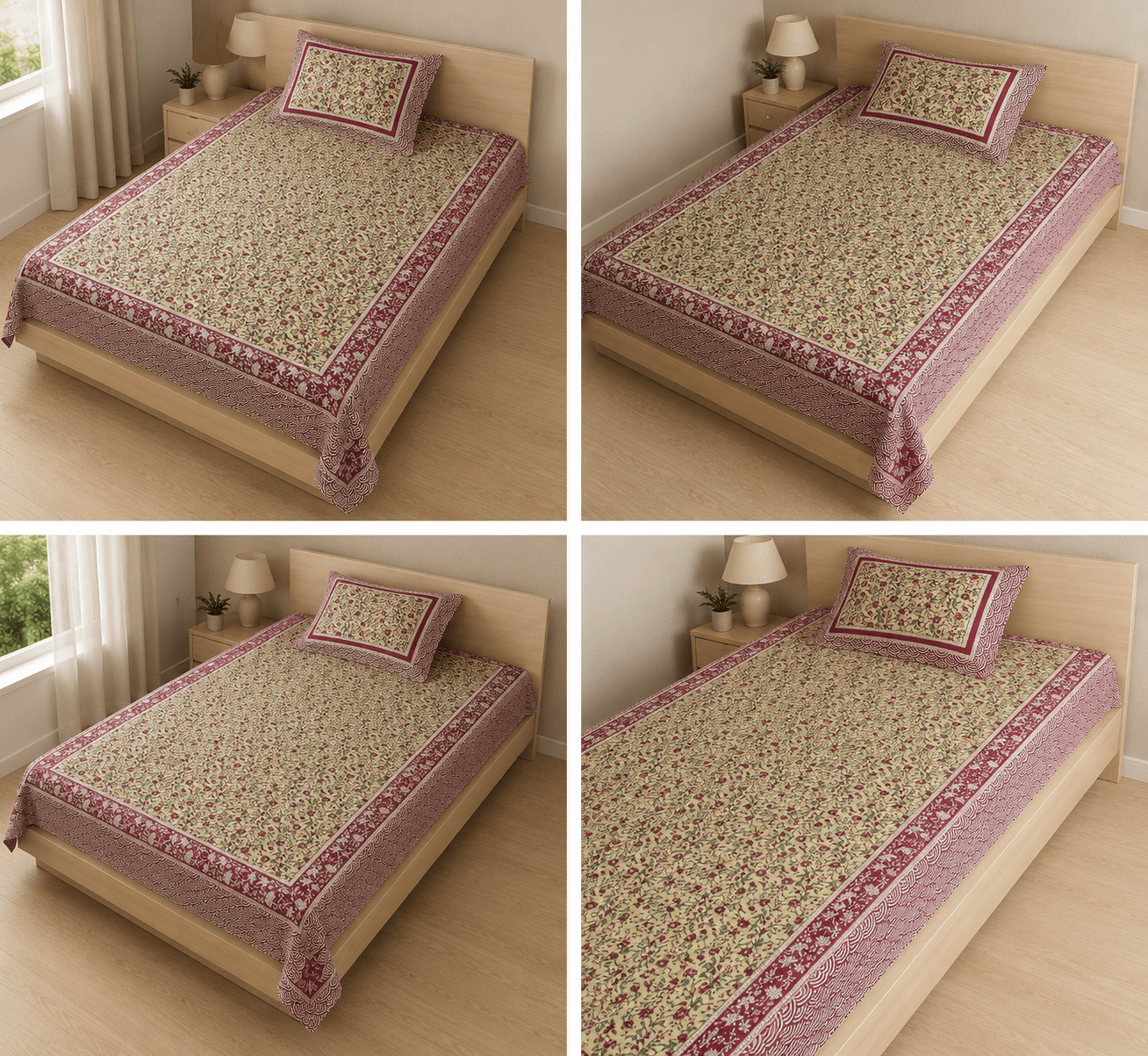 60x90 Cotton Single Bedsheet with 1 Pillow Cover - Image 2