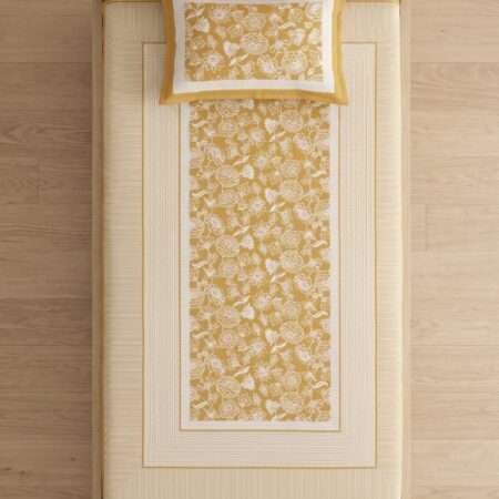 Single Bed Sheet 60×90 Inches | Pure Cotton | 1 Pillow Cover