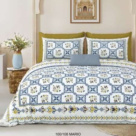 100×108 King Size Bedsheet Cotton | 9 by 9 King Bed Sheet