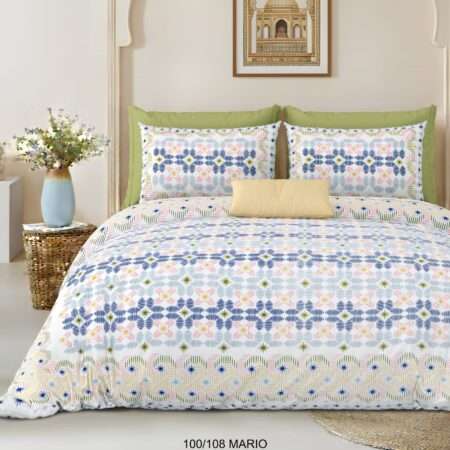Jaipuri Double Bedsheet 90×108 Inches | 2 Pillow Covers | Pure Cotton