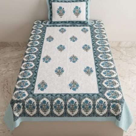 60×90 Single Bedsheet Pure Cotton | 1 Pillow Cover