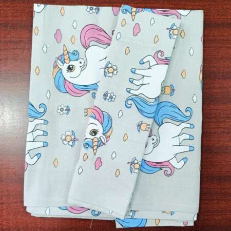 60×90″ Kids Cotton Single Bed Sheet with 1 Pillow Cover