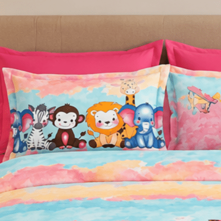 Kids Bedsheets King Size | 2 Pillow Covers | 108×108 Inches