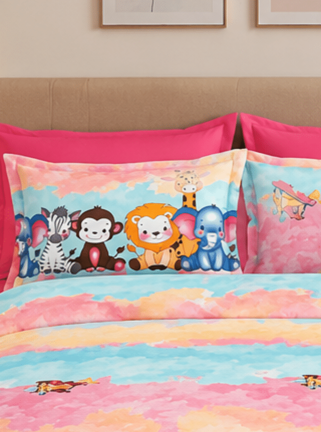 Kids Bedsheets King Size | 2 Pillow Covers | 108x108 Inches - Image 2