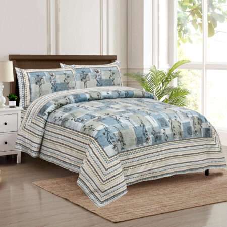 100×108 King Bedsheet | Pure Cotton King Size Bedsheet | 2 Pillow Covers