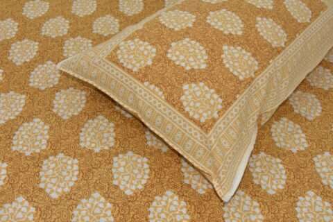 Jaipuri Double Bedsheet Cotton 90"x108" with 2 Pillow Covers - Image 3