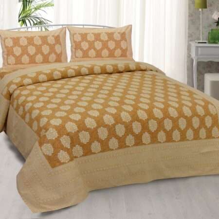 Jaipuri Double Bedsheet Cotton 90″x108″ with 2 Pillow Covers