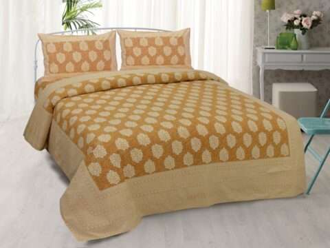 Jaipuri Double Bedsheet Cotton 90"x108" with 2 Pillow Covers