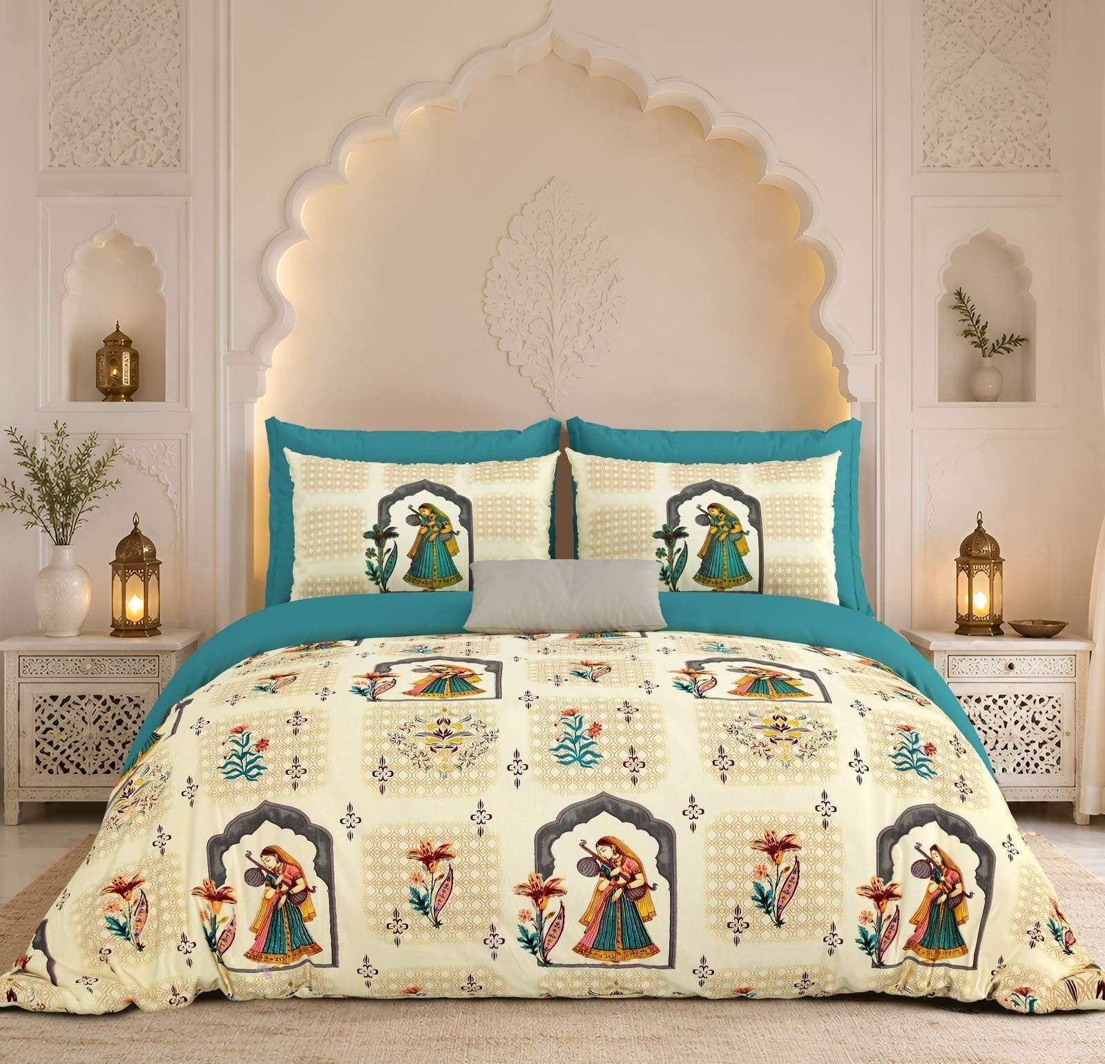 9 by 9 King Size Cotton Bedsheet | 108x108 Inches