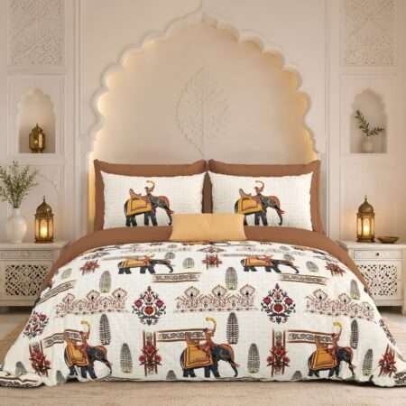 9 by 9 King Size Bedsheet with 2 Pillow Covers