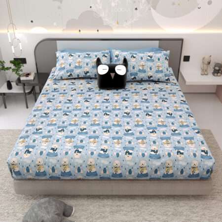 Cotton Kids Bedsheets for King Size Bed 100×108 Inches | 2 Pillow Covers