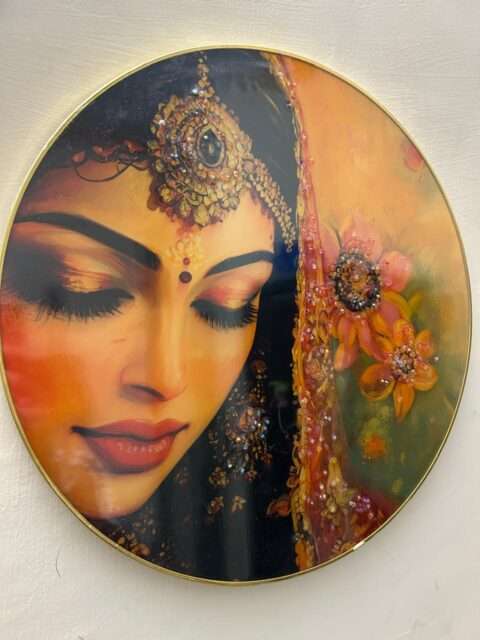Crystal Stone Photo Frames | 15x15 Inches | Ganesha Photo Frame