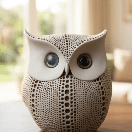 White Owl for Home Decoration | Decorative Figurines | Polyresin