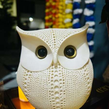 White Owl Home Decoration Piece | Polyresin Owl for Home Decor