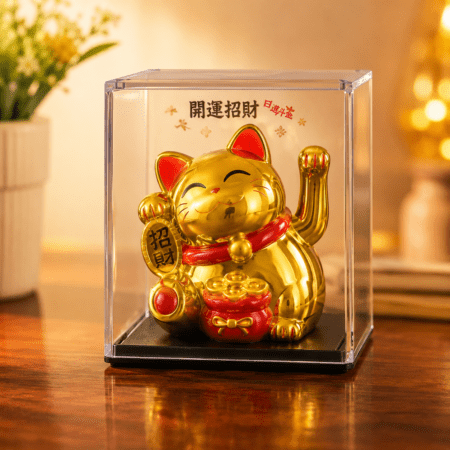 Golden Cat for Home Decoration – Solar Cat Gift