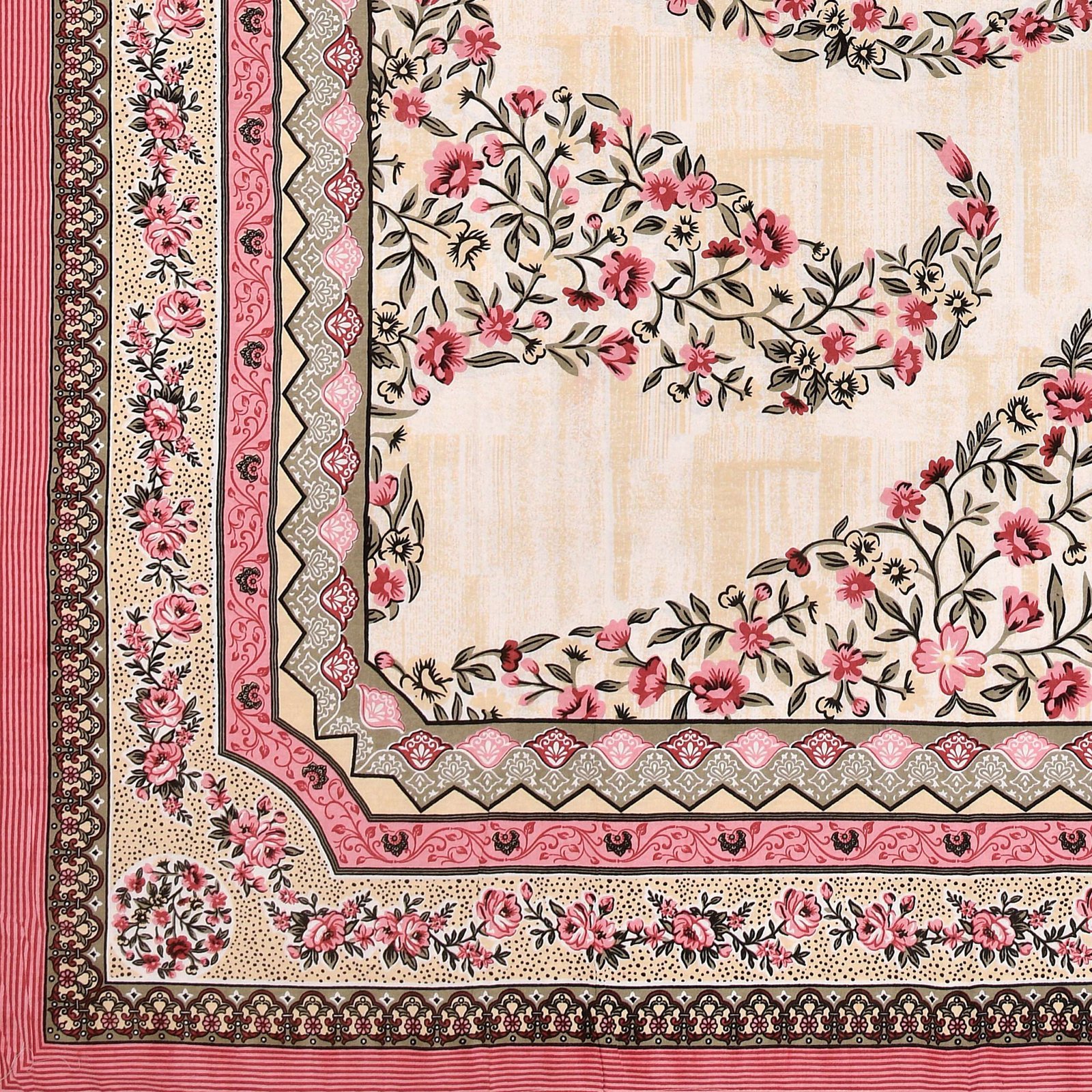 70x100 Pure Cotton Bedsheet for Diwan Bed | 2 Pillow Covers - Image 2