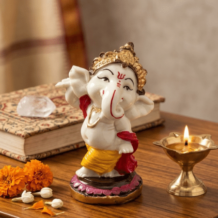 Ganesh Ji Decorative Statue | Resin Handicraft Ganesha Idol